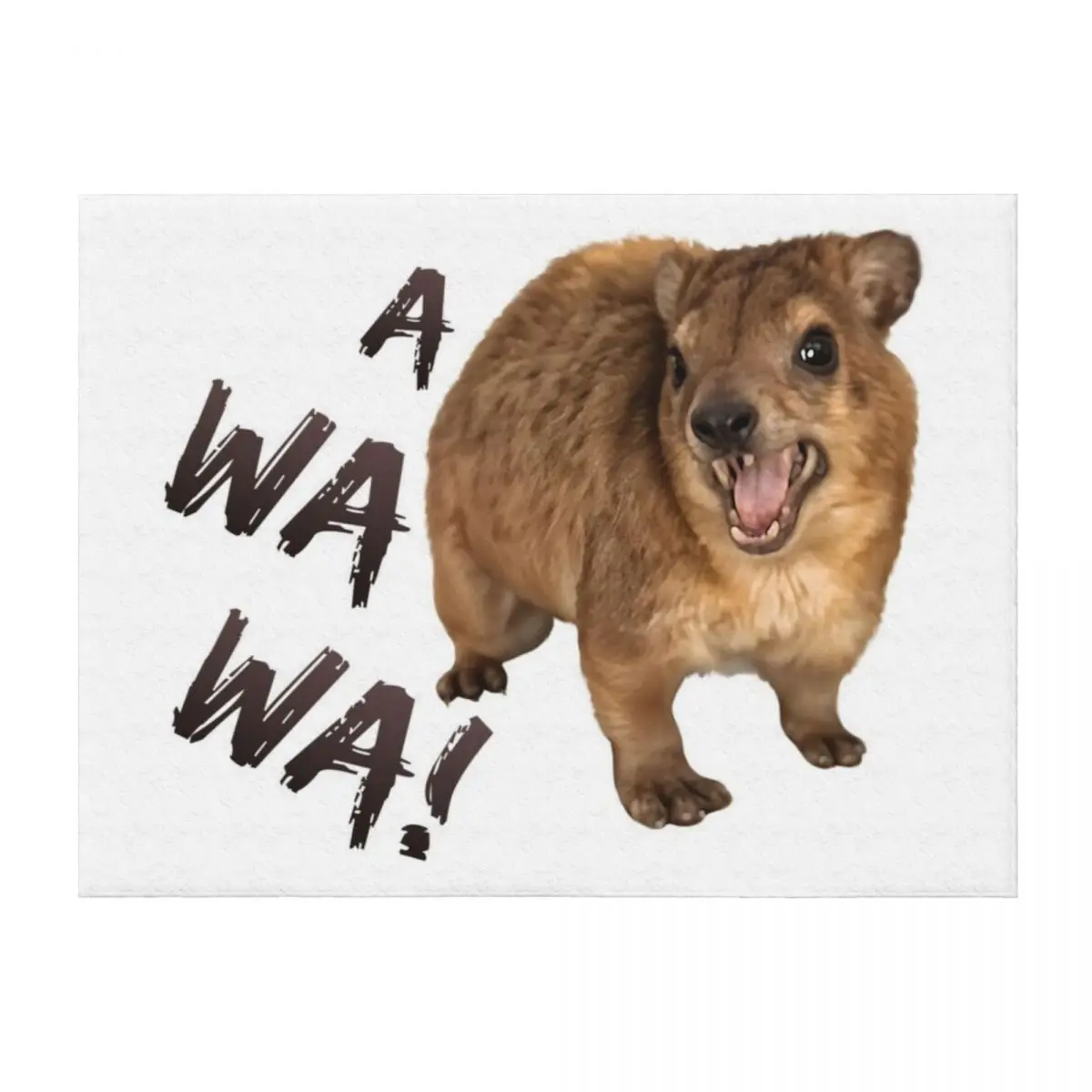 

Awawa! Angry Screaming Hyrax Meme - Cute & Funny Throw Blanket warm winter Cute Plaid Shaggy Cute Blankets