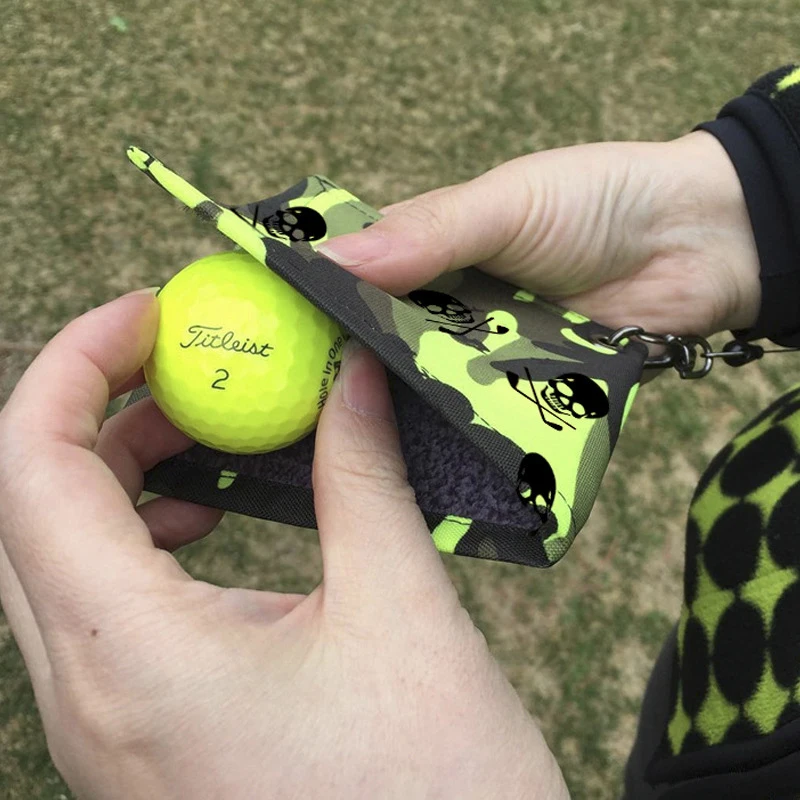 Convenient Golf Cleaning Towel With Carabiner Clip Golf Ball Wipe Towel Wear-resistant Golf Ball Towel Golf Accessories 