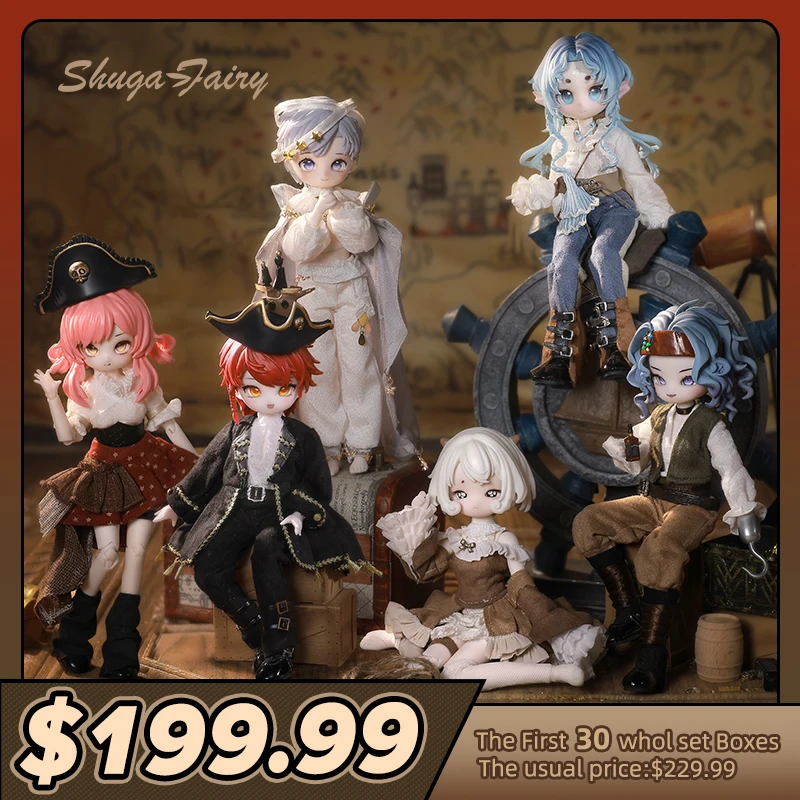 

BJD Doll Medieval Pirates Series 1/8 Blind Box Captain Sea Warrior 1PC/3PC/6PCS Optional Fashion Collectible Figure ShugaFairy