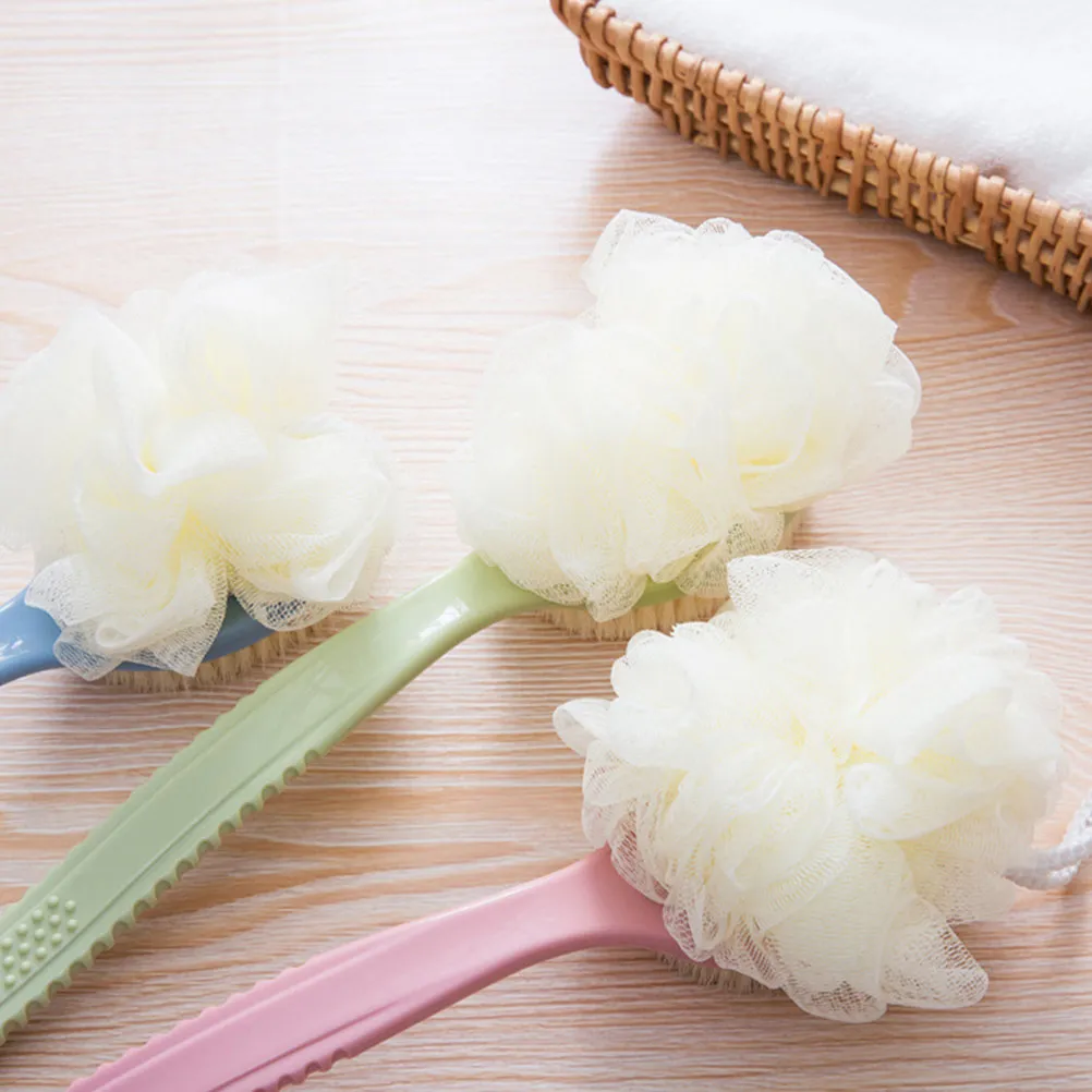 

2Pcs Shower Ball Bath Brush Body Scrubber Mesh Nets Long H Durable PP Rich Foam Clean Bath Great Gift Bathroom