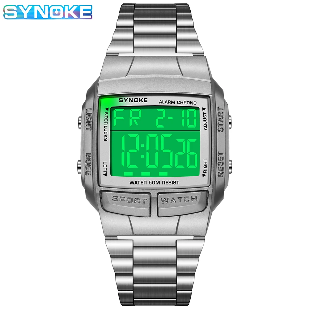 SYNOKE Military Sports Watches Electronic Men Watches Top Brand Luxury Male Clock Waterproof LED Digital Watch Relogio Masculino