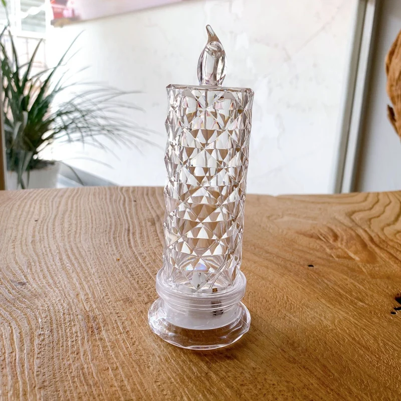 LED フレームレスキャンドル再利用可能なプラスチックキャンドルランプティーライトナイトライト結婚式バレンタインデークリスマス装飾 C 耐久性