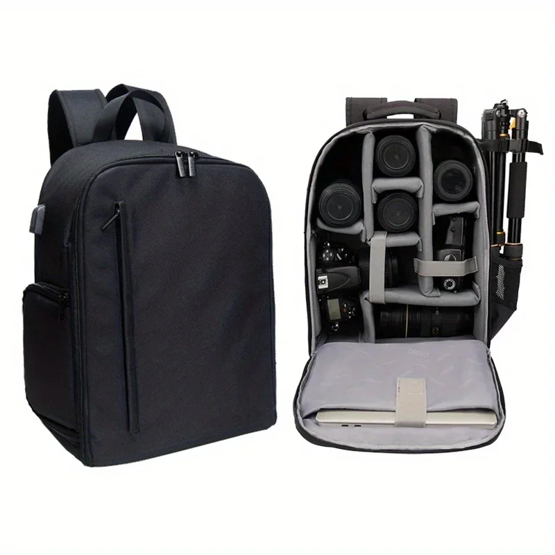 

Waterproof camera backpack withLaptop Compartment 15.6" for DSLR/ SLR Mirrorless Camera Waterproof, Camera Case Compatible for C