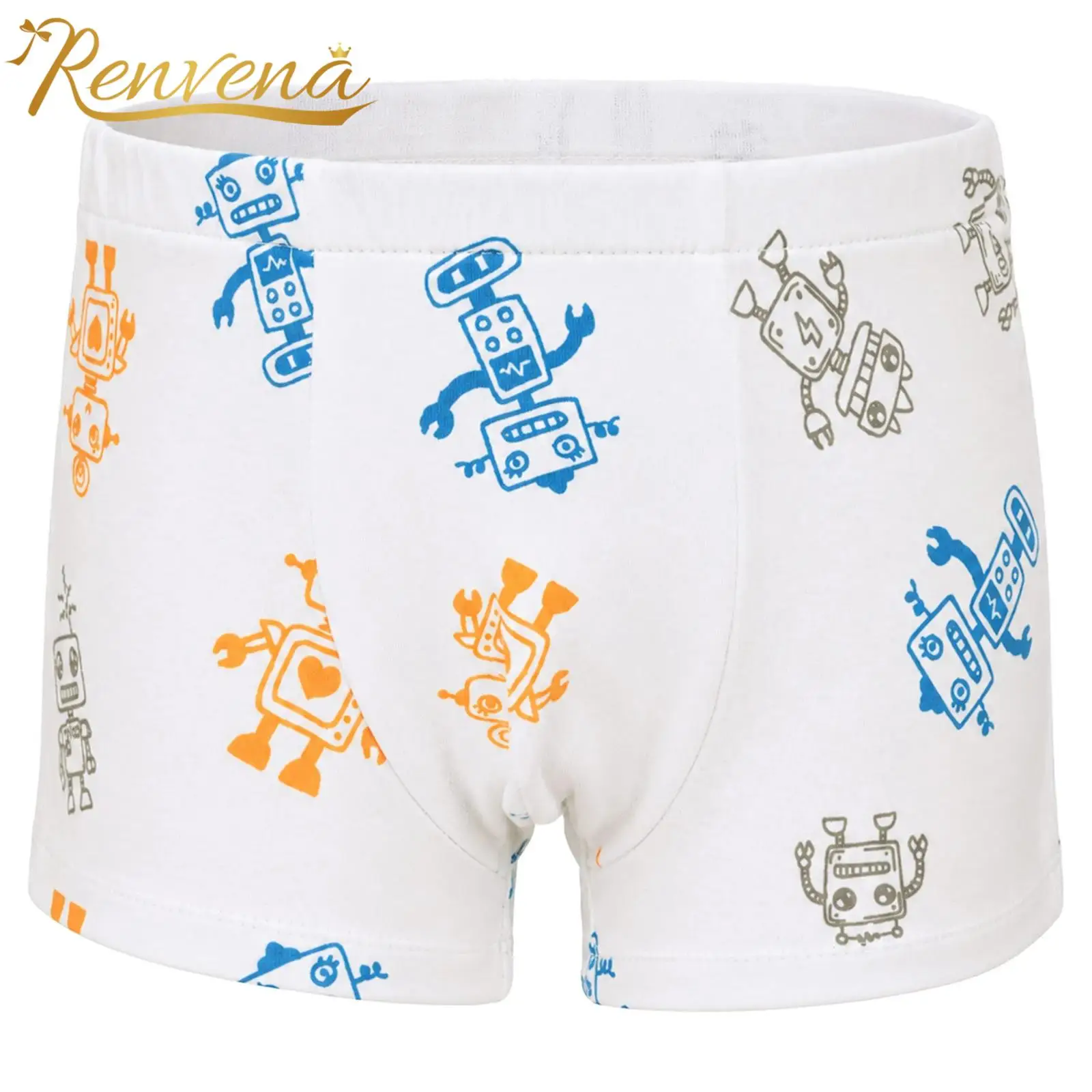 Children Printed Shorts Kids Boys Elastic Waist Beach Shorts Full-open Hook-and-loop Fastener Underpants for Postoperative Care