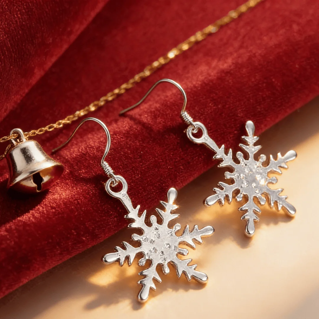 New fine 925 Sterling Silver Ethnic snowflake drop Earrings for Women fashion party wedding Costume Jewelry Anniversary Gifts