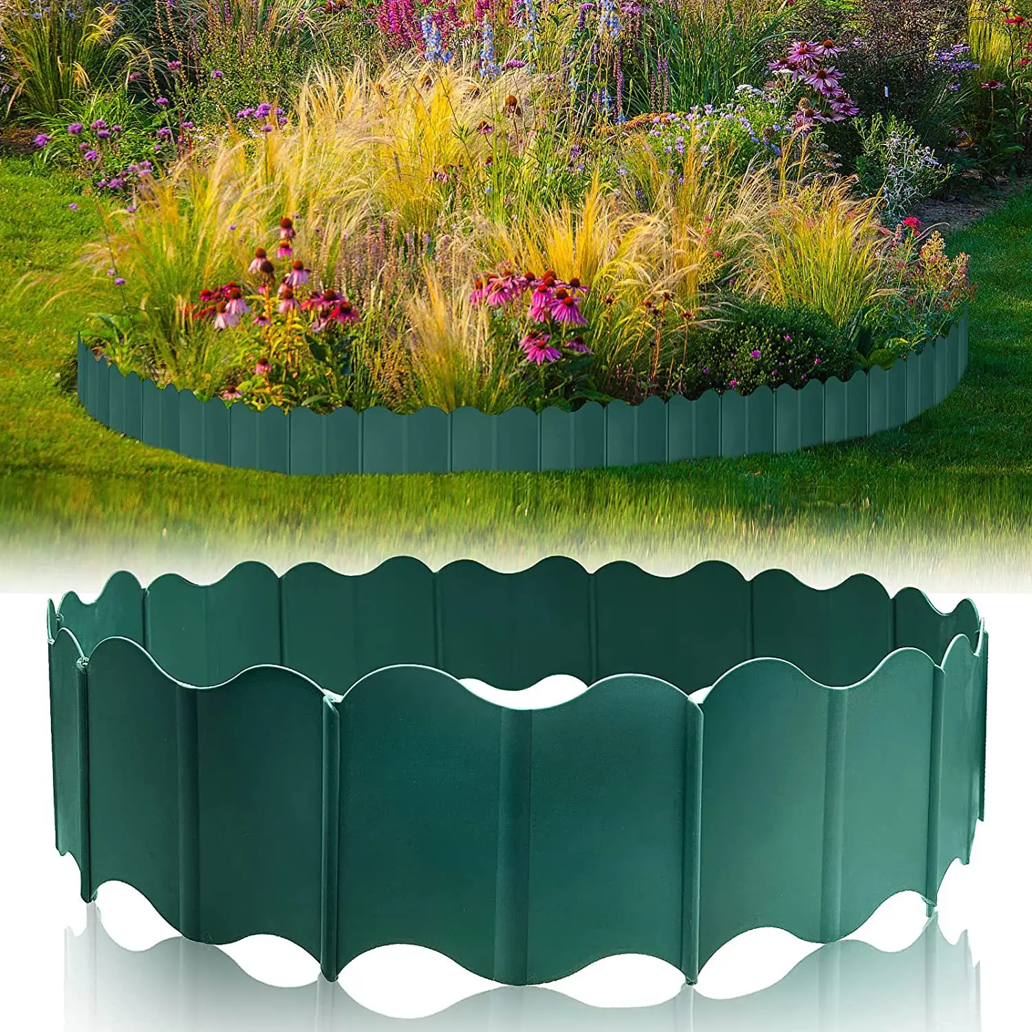 15x14cm Fixed Garden Barrier Lawn Grass Plastic Garden Edging Border Landscape Edging Garden Edge Kit Barrier To Easy Install