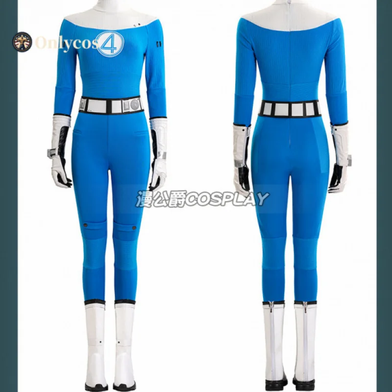Fantastic Four Invisible Woman Cosplay Costume Susan Storm Roleplay Jumpsuit Halloween Party Carnival Women Uniform Onlycos