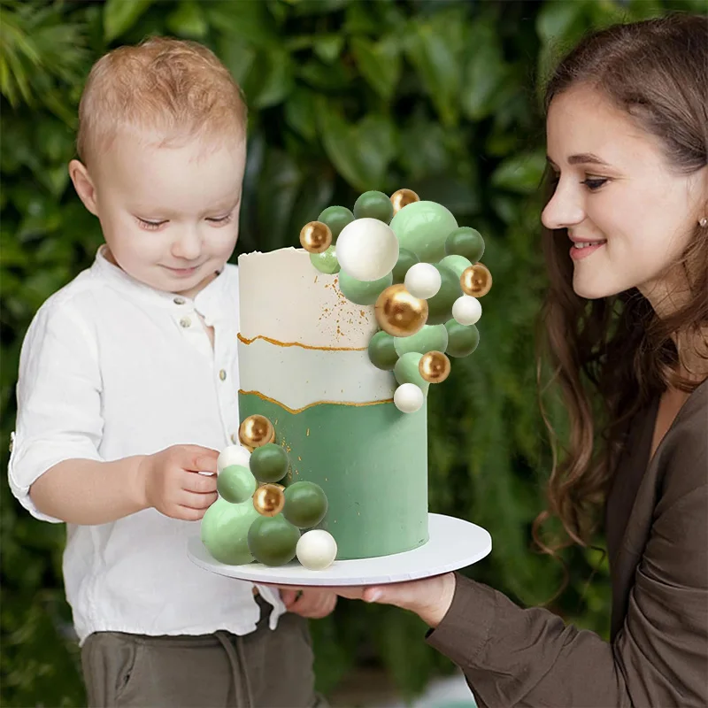 20 Stück bunte Kugeln Kuchen Topper Mini Luftballons Cupcake Einsatz Sticks für Hochzeit Geburtstag Party Kuchen DIY Dekoration Babyparty – Detail 4
