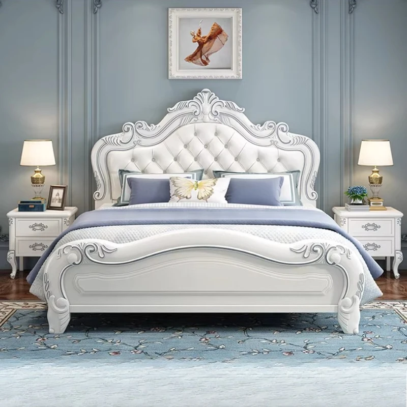 Castle Princess Bed Headboards Modern Design Luxury Storage Bed Multifunctional Space Saving Letto Matrimoniale Home Furniture