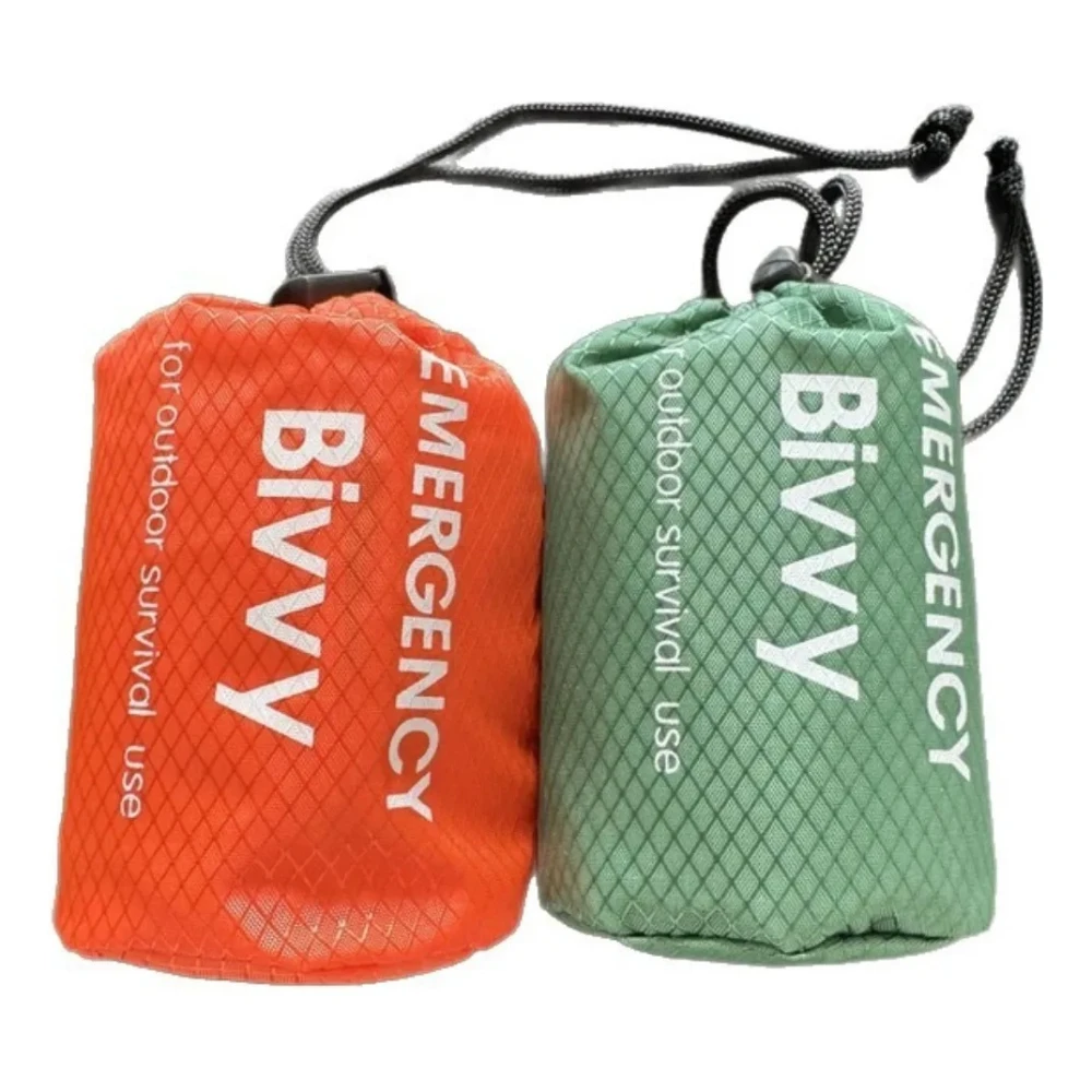 Emergency Sleeping Bag, Survival Bag Portable Thermal Sack, Waterproof Lightweight Blanket Compass for Camping Hiking Outdoor
