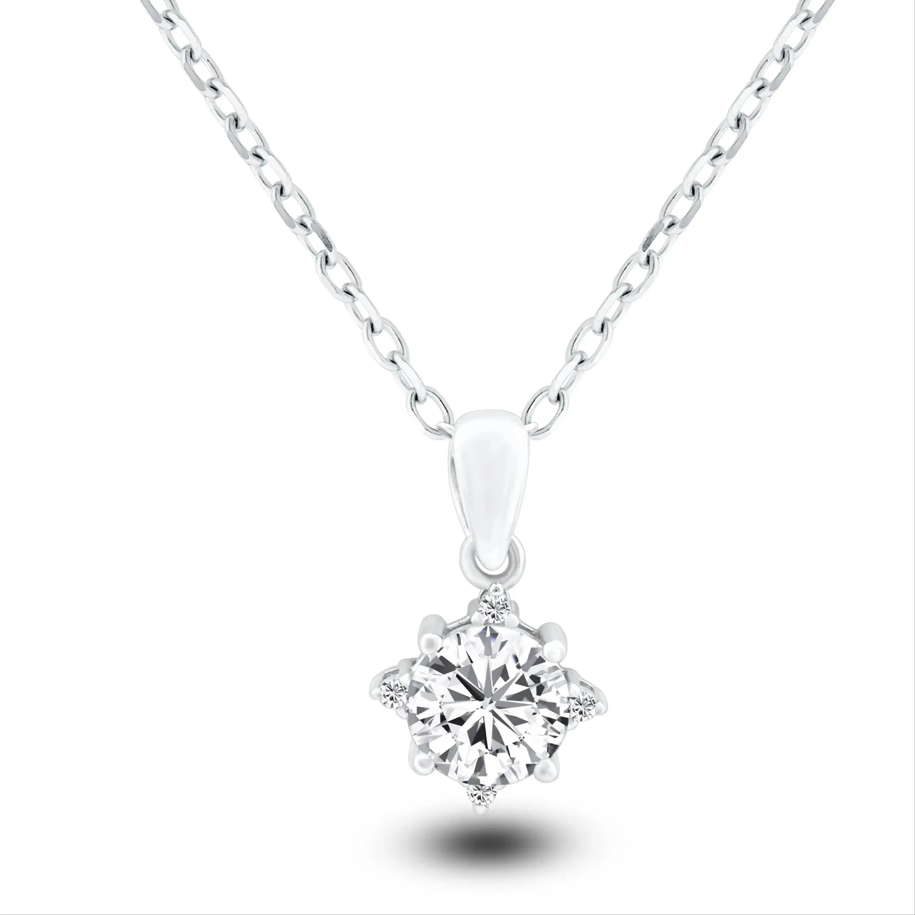 

1 Carat 6.5mm Moissanite Pendant Necklace For Women High Quality 925 Sterling Silver Wedding Party Bridal Fine Jewelry gift