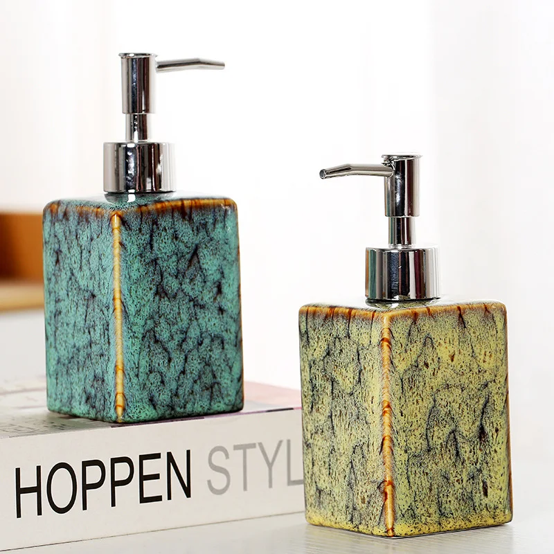 

350ml soap dispenser ceramic press bottle shampoo and shower gel dispensing bottle bathroom accessories shower shampoo dispenser