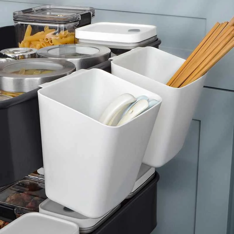 Cestino portaoggetti in plastica appeso sul retro della casa cucina bagno Mini organizzatori piccole cose contenitore portatile