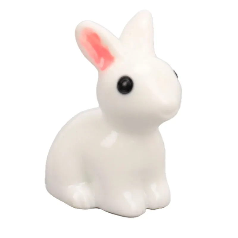 Easter Decoration Miniature Hare Figurine Resin Craft Mini Bunny Garden Ornament