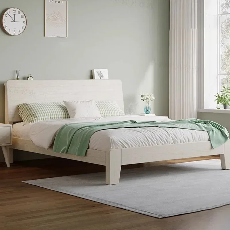 Fashionable Designer Bed Luxury White Full High End Body Minimalist Modern Bed High Bedroom Full Set Furniture Home Furniture