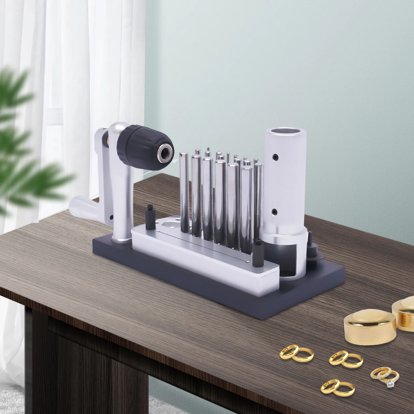 

Инструмент для изготовления соединительных колец с 20 матрицами (2,5-12 мм), алюминиевый и стальной, для создания украшений: колец, серег, браслетов, для рукоделия и DIY-проектов