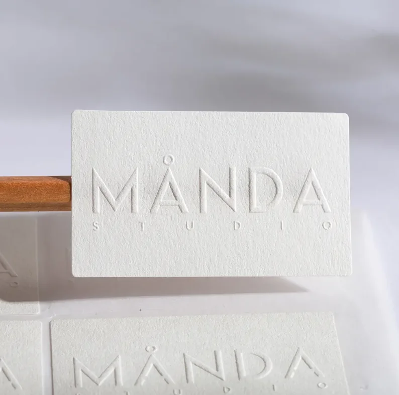 Customized environment-friendly high-end 3D embossed logo matte texture paper sticker perfume packaging label
