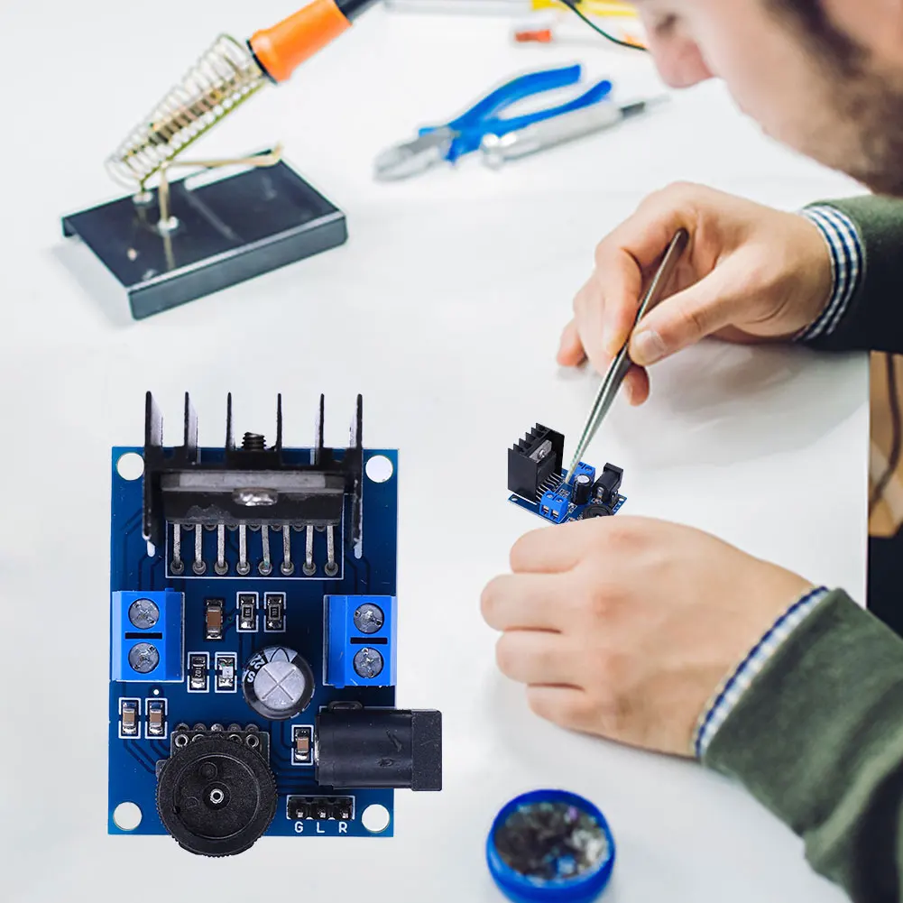 TDA7297 Audio Amplifier Board Module Dual-Channel Power Amplifier Module 10-50W for DC Power Supply Audio System DIY Speakers