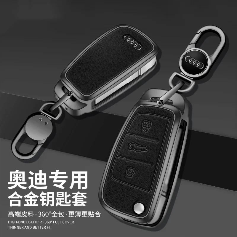 Aluminum Alloy Car Remote Key Case Cover Shell Fob For Audi A1 A3 A4 8P 8L 8V A5 B6 B7 A6 A7 C5 C6 Q3 Q5 Q7 4F S3 S4 S6 RS3 TT