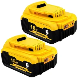 6,0 Ah 18V Ersatz für Dewalt 20V Max Elektro werkzeuge dcb180 dcb185 dcb184 dcb200 dcb203 dcb181 wiederauf ladbarer Lithium-Ionen-Akku