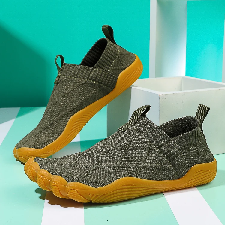 Men's Minimalist Running Shoes Wide Toe Box Outdoor Multi Functional Anti Slip Mountaineering Shoes Mesh Slip in Barefoot Shoes