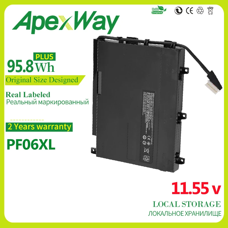 

ApexWay New PF06XL Laptop Battery for HP TPN-Q174 OMEN 17 W119TX W206TX W100 W120TX W205TX