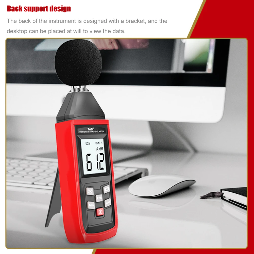 TA8151 Audio Measuring Instrument Alarm 30-130dB Audio Sound Level Meter LCD Noise Measuring Instrument Decibel Monitor Alarmer