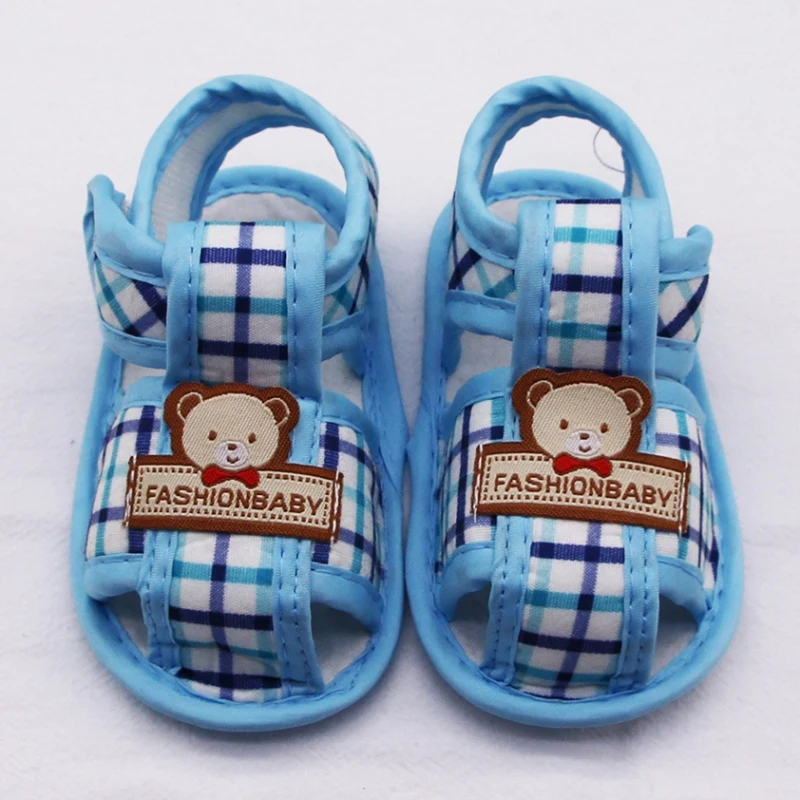 

Summer Baby Boy Girl Bear Pattern Hollow Sandals Cotton Infant Toddler Soft Sole Shoes First Walker Sandals