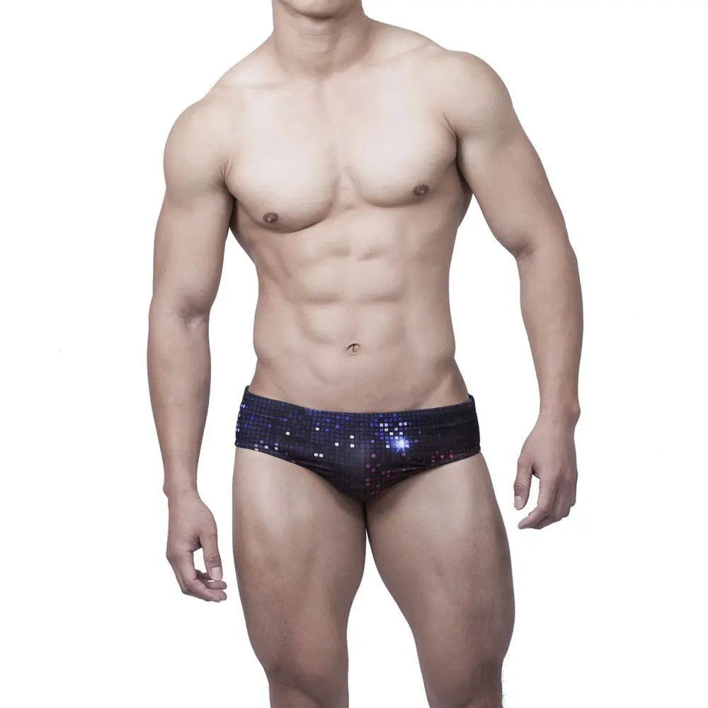 New Hot Sexy Mens Swimsuit Printed Briefs Push-Up Swimwear Sexy Swimming Bikini Shorts Men Surf Board Beach Surfing Swim Trunks gallery 2