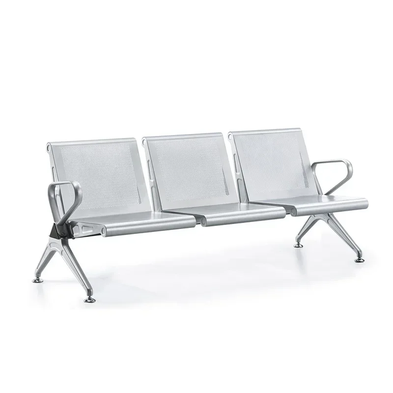 Waiting Chair, Stainless Steel Airport Bench, Three-seat Waiting Chair Plus , Bus Station Row Bench
