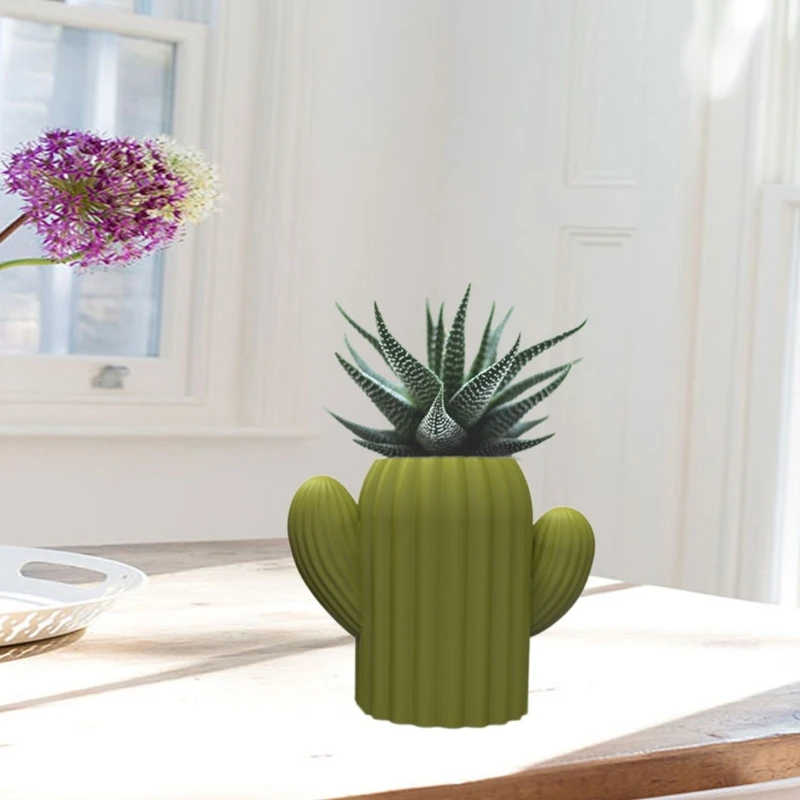 Cactus Flower Pot Mold Succulent Planter Mold Plaster Crafts Making Tool N58F