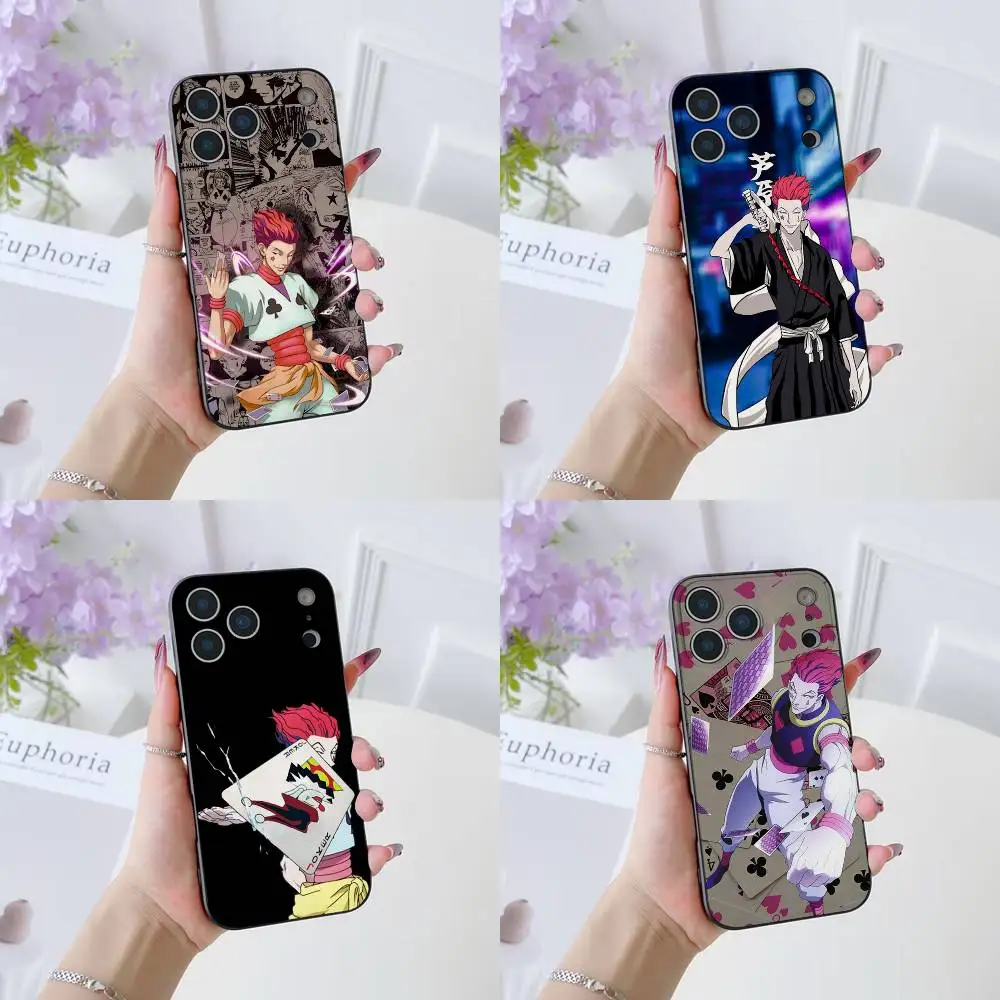 Anime Hisoka Handyhülle für iPhone 17 16 15 14 13 12 11 Pro Max Plus Air Mini Schwarz Silikon Weich