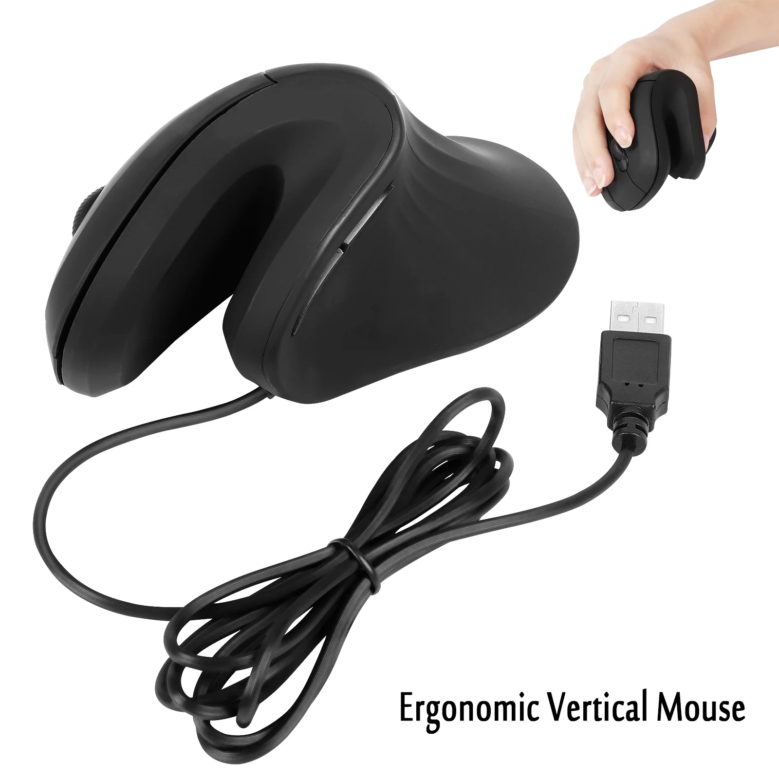 

Ergonomic Vertical Mouse Silent Comfortable Gaming Wired Mice USB Optical Wireless Mouse For Laptop PC Computer Office Gamer