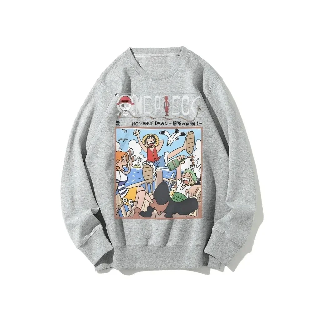Felpa da uomo One Piece Monkey D. Rufy Roronoa Zoro Felpa con cappuccio anime Primavera Autunno Ragazzo Bambini Abito genitore-figlio a maniche lunghe