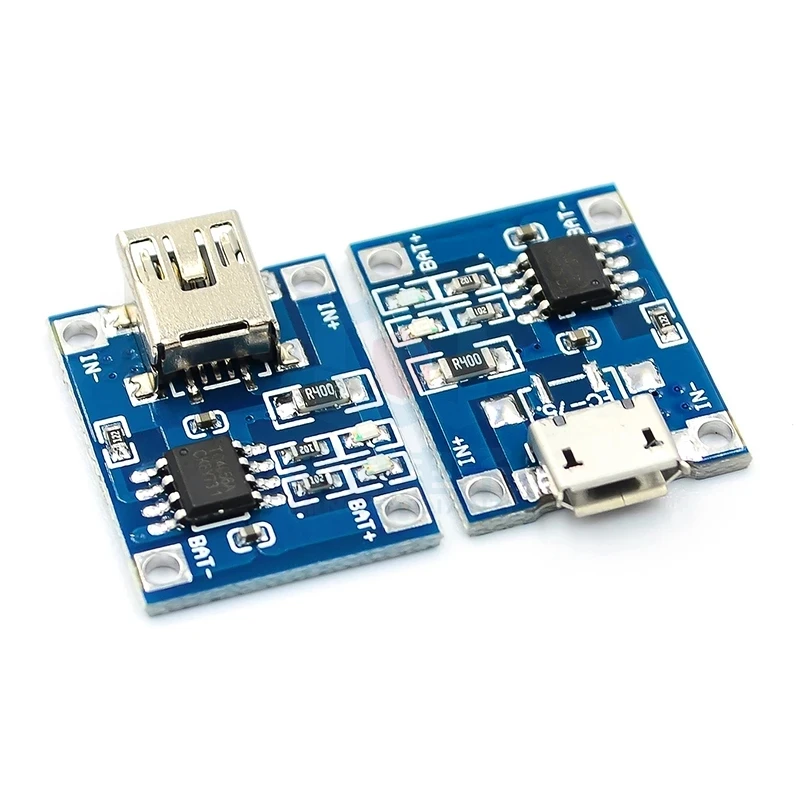 Módulo de carga de batería de litio para Arduino, Micro USB tipo c 18650 TP4056, 1pce5V 1A, con protección de funciones duales