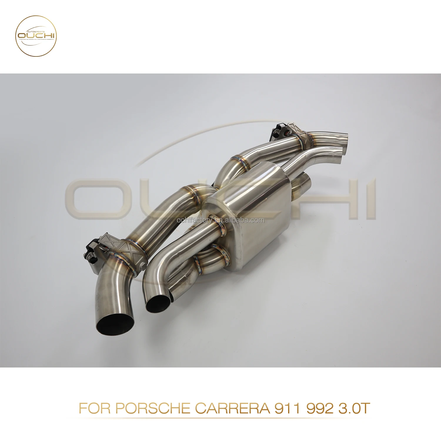 Ouchi Stainless Steel Catback Exhaust Valve High-pitched Voice for Porsche Carrera 911  992  2012-2015 3.0T Catback Exhaust