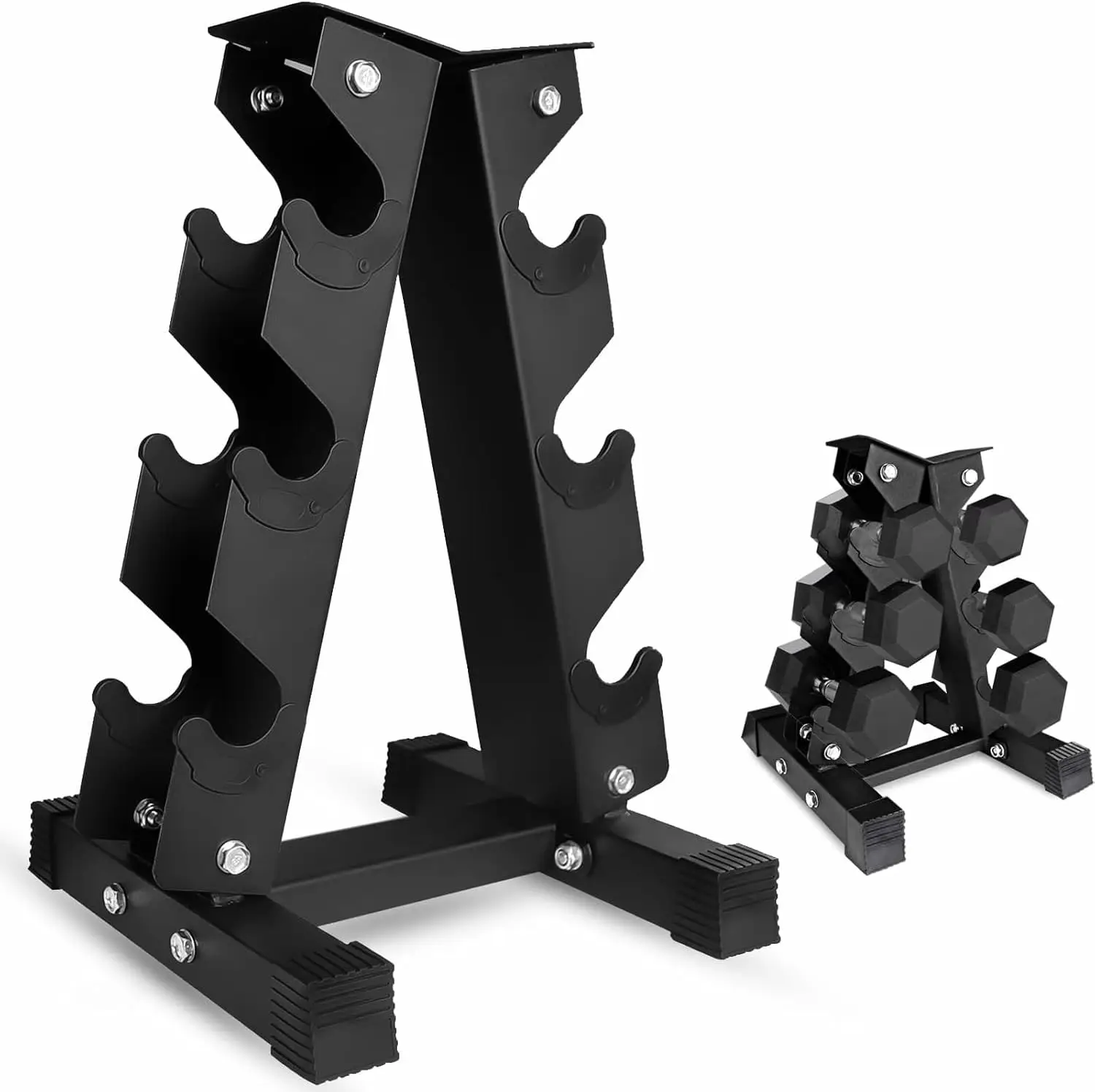 

Dumbbell Rack Heavy Duty Steel 3/5/6-Tier Weights Storage Dumbbell Stand Dumbbell Tree Stand Weights Holder for Home Gympromote