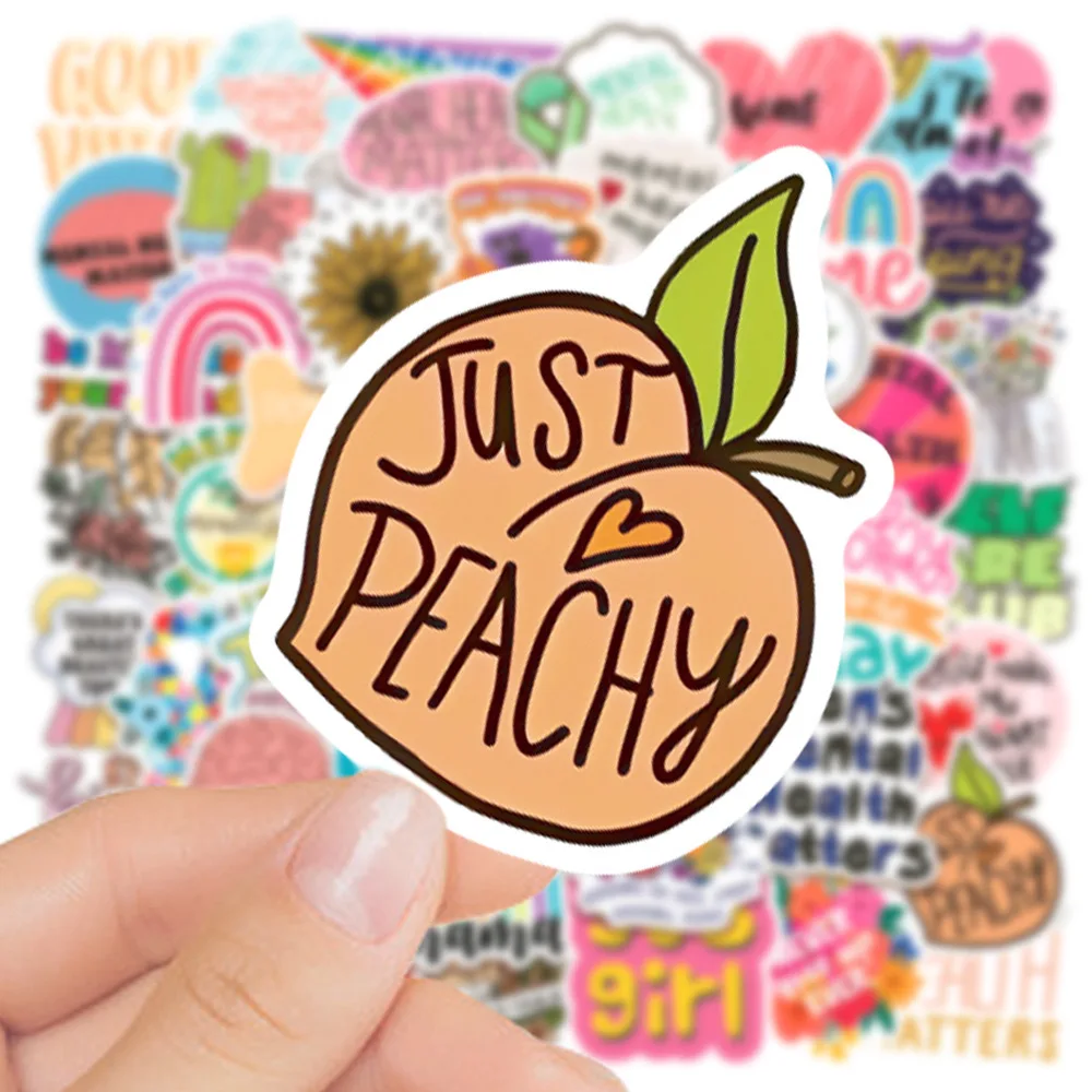 10/30/50PCS Mental Health Graffiti Sticker Inspirational Decals DIY Phone Laptop Luggage Water Bottle Guitar Car Sticker Toy