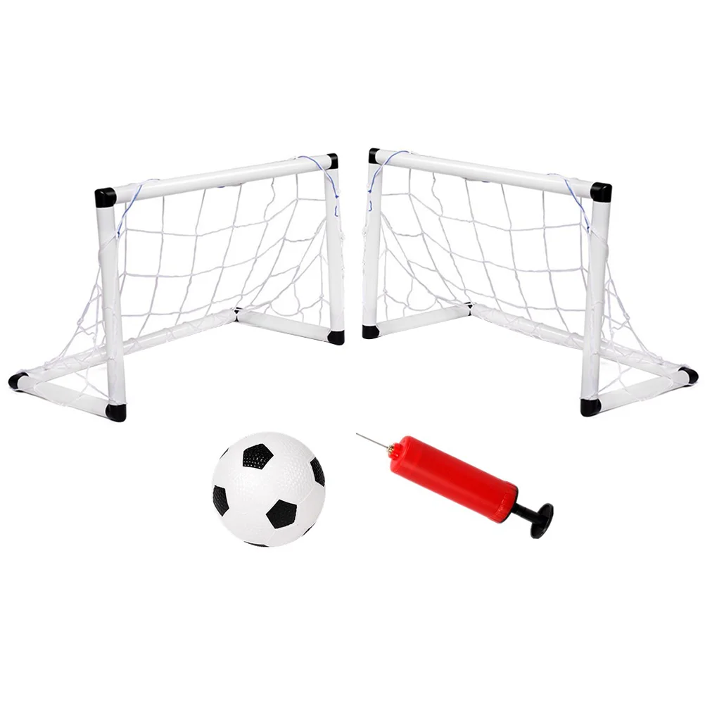 

1 Set Portable Inflatable Football Training Set Outdoor Soccer Sports Toy White Black (2Pcs Football Doors, 1Pc Football, 1Pc In