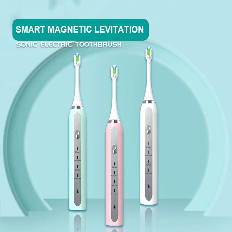 فرشاة أسنان كهربائية بالموجات الصوتية 4 طرق IPX7 مقاوم للماء Fasth رئيس فرشاة الكبار USB شحن WDD-A70 هدية زوجين