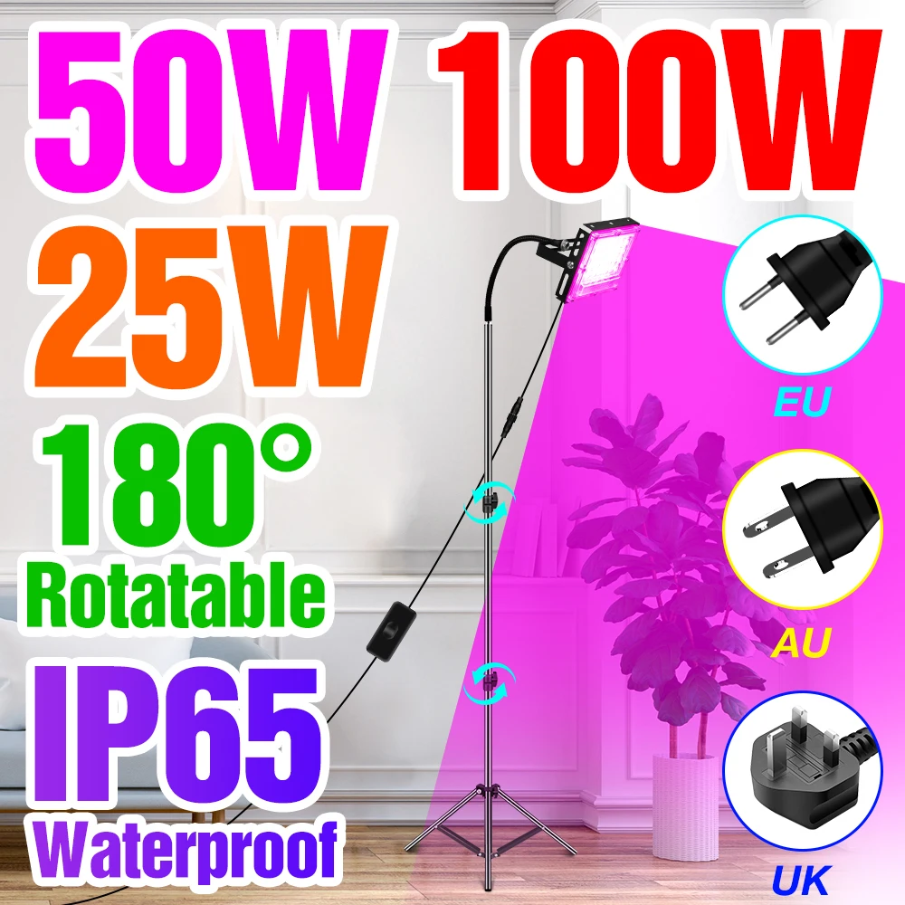 Led Full Spectrum Plant Growth Light IP65 Hydroponics Growing System 220V Grow Tent For Seedling Greenhouse Light Seed Of Flower