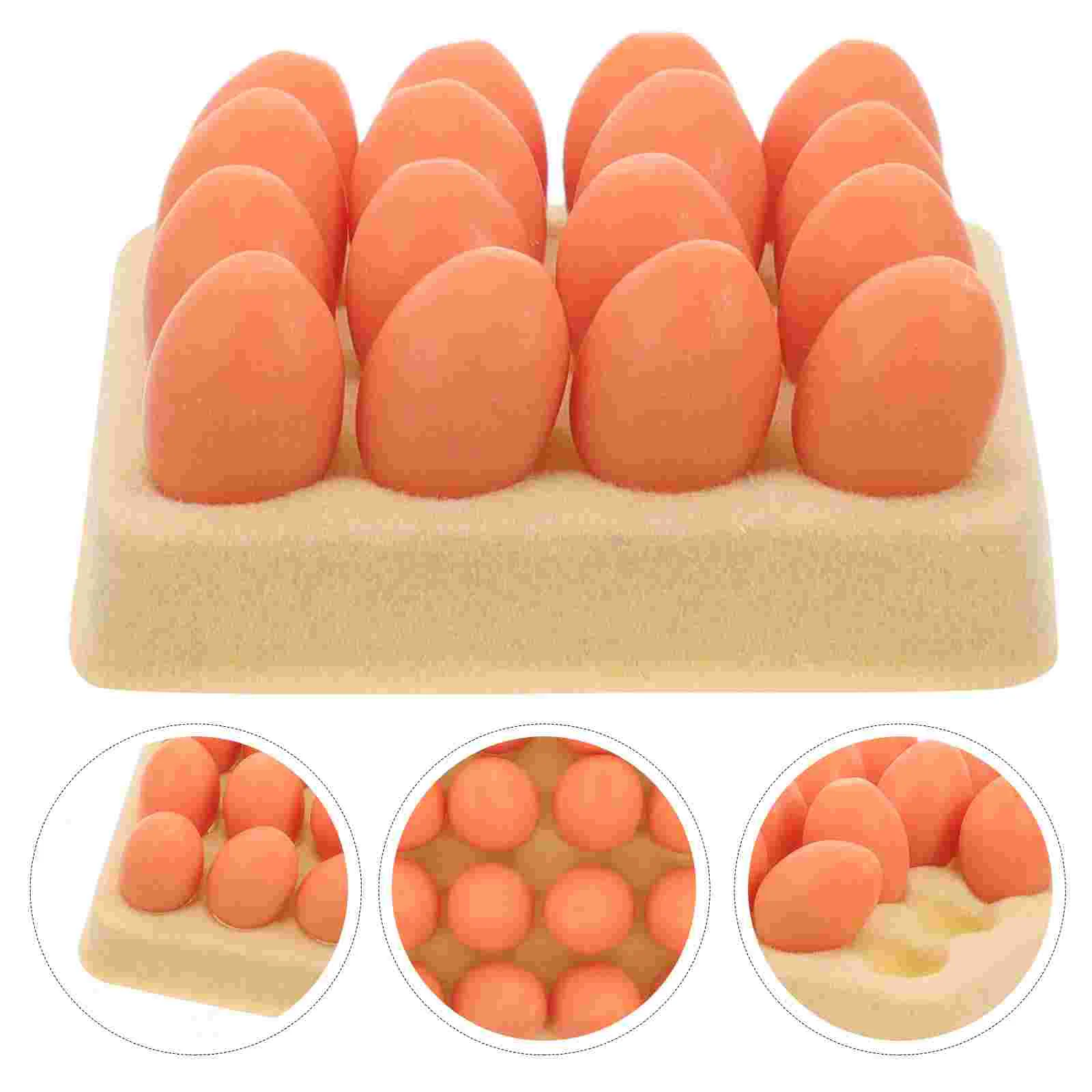 Kitchen Accessories Imitation Eggs Toys Tiny Tray for House Holder Miniature Food