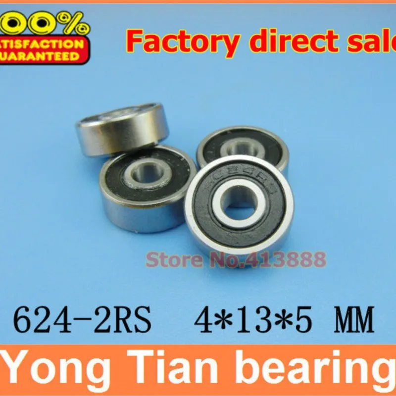 NBZH Bearing1pcs Double Rubber Sealing Cover Deep Groove Ball Bearing 624-2RS 4*13*5 Mm