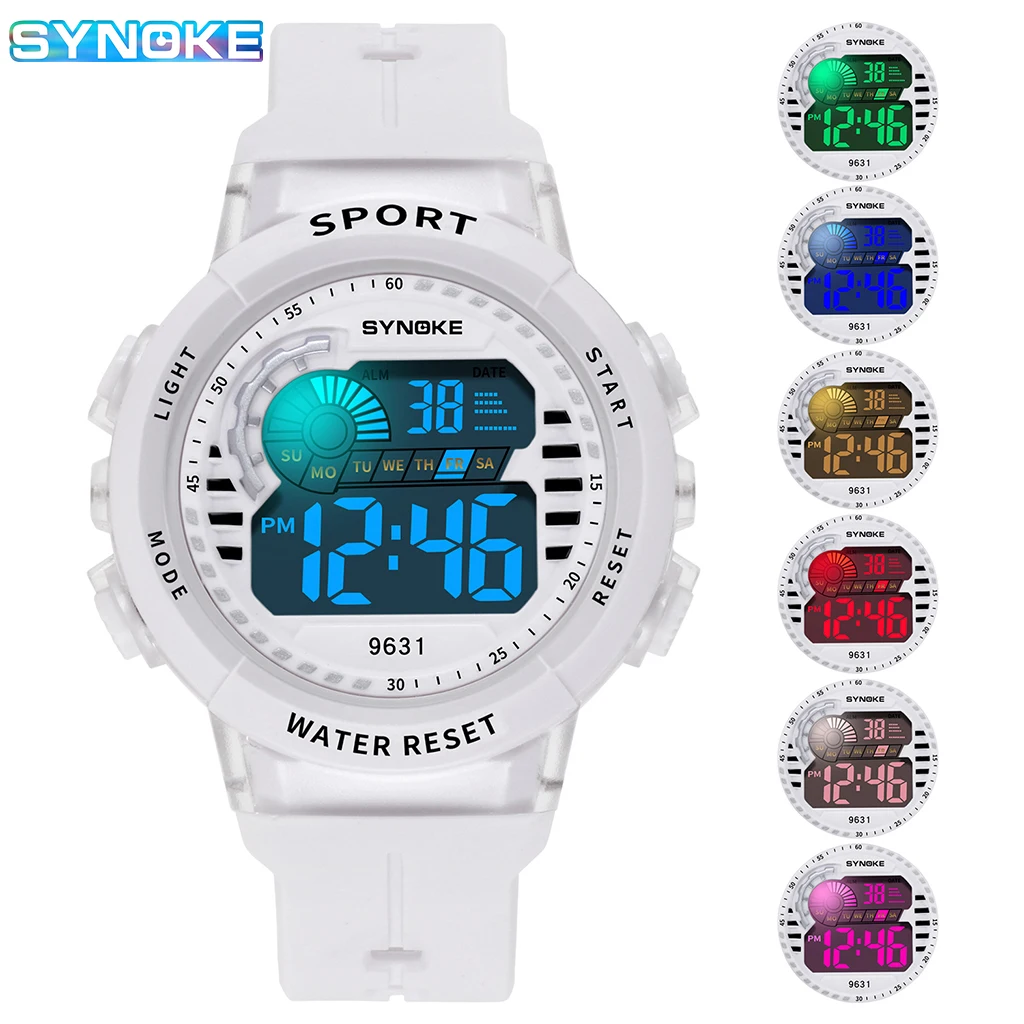 SYNOKE Children Watches Fashion LED Waterproof Sports Kids Digital Watch Alarm Clock Boys Girls Gifts Students Watch Relojes