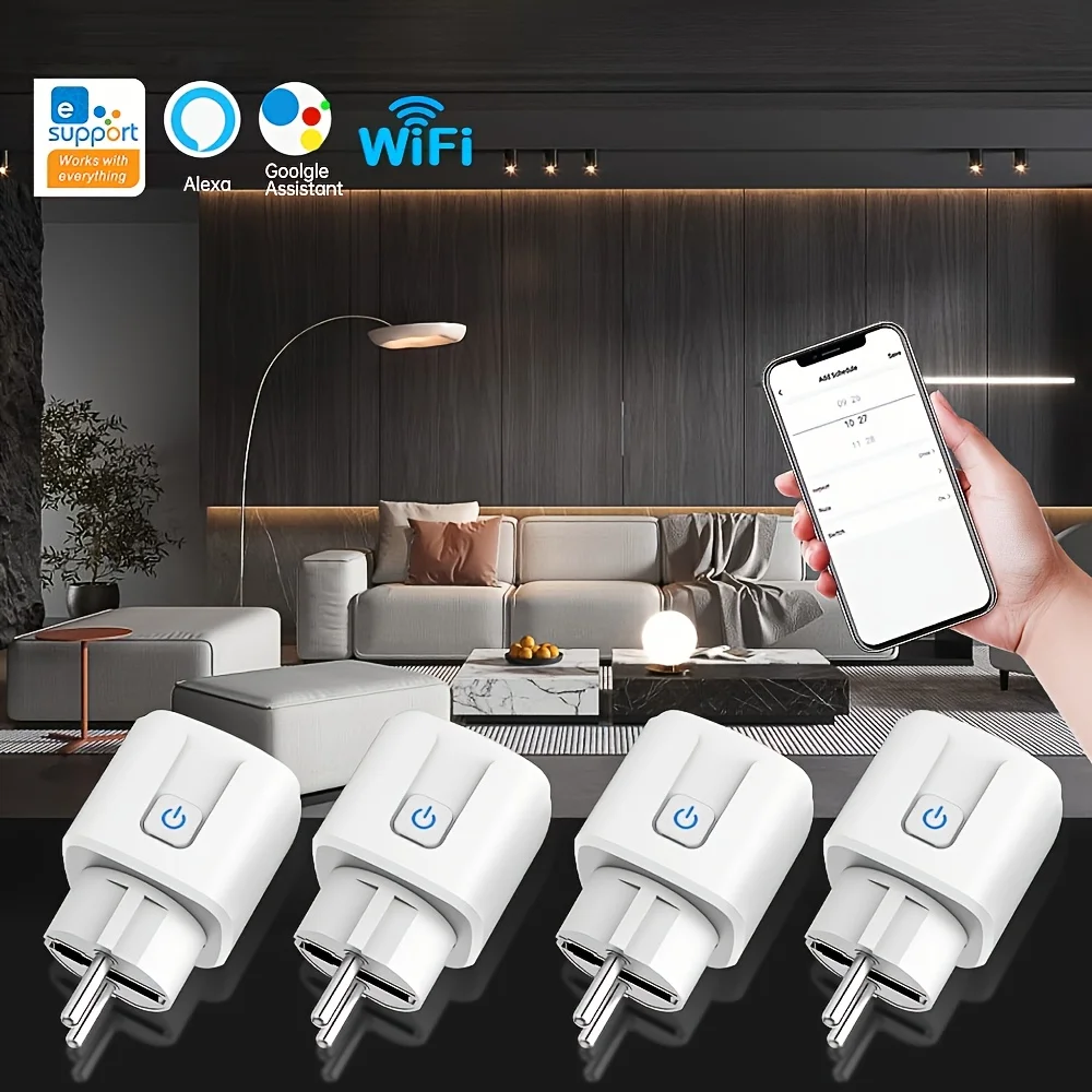 EWeLink Smart WiFi Presa telecomando UE/interruttore timer/conteggio batteria compatibile con Google Home Alexa