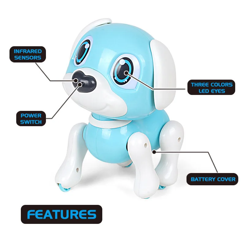 Smart Robot Toys For Kids Cartoon Pet Dog Animal Model Puppy Action Electric Sound Intelligent Induction Rotating Children\'s Toy