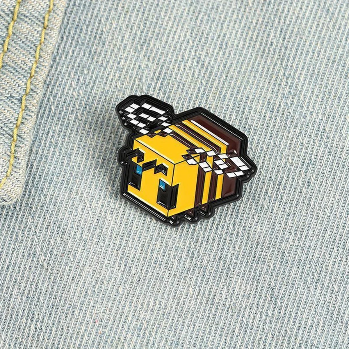 Novos broches de abelhas de aço inoxidável hipoalergênicos joias fofas para mulheres diariamente e festas série verão mochila calças decoração