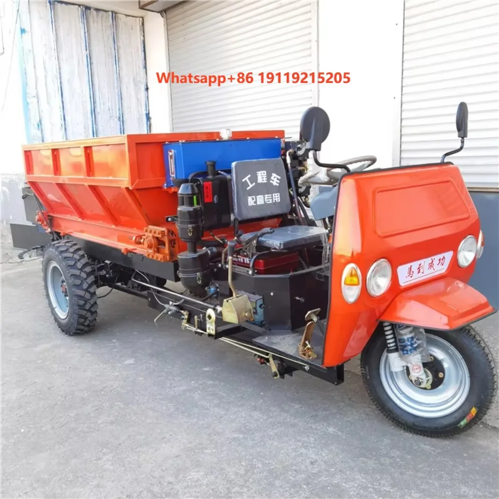 Self-Propelled Three-Wheel Fertilizer Spreader Truck for Farm Use Granular & Powder Fertilizer Distribution