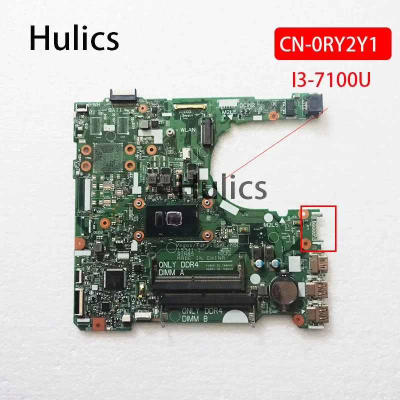 

Hulics Used FOR DELL 15 3567 Laptop Motherboard 0RY2Y1 CN-0RY2Y1 RY2Y1 15341-1 91N85 DDR4 With SR2ZW I3-7100U CPU