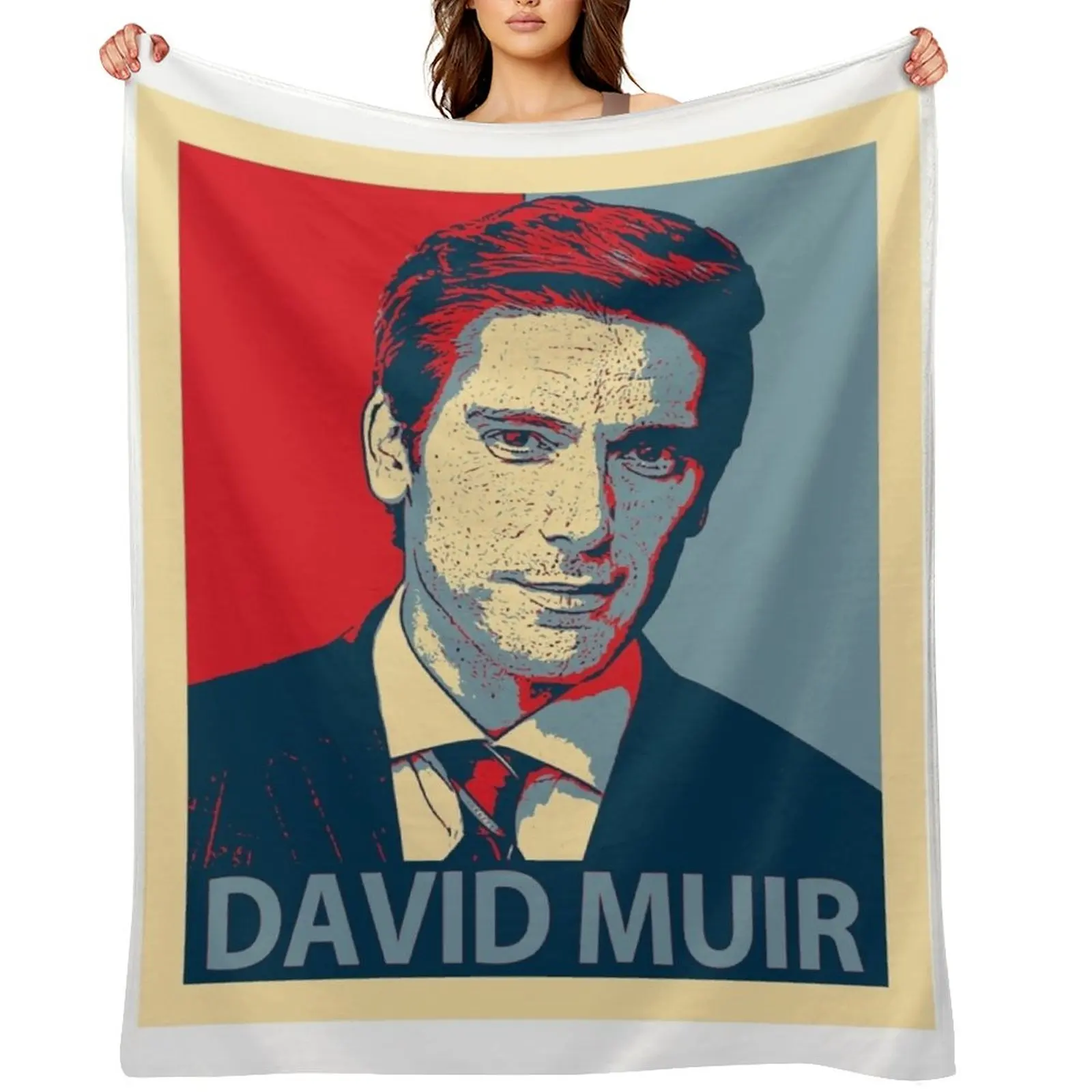 

David Muir Throw Blanket Flannel Thins heavy to sleep Hairy Blankets